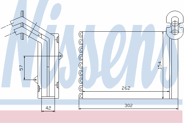 Радиатор отопителя NISSENS 73972