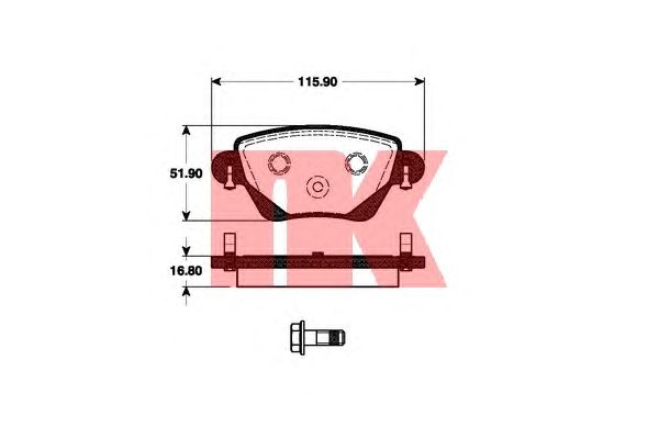Тормозные колодки NK 222554