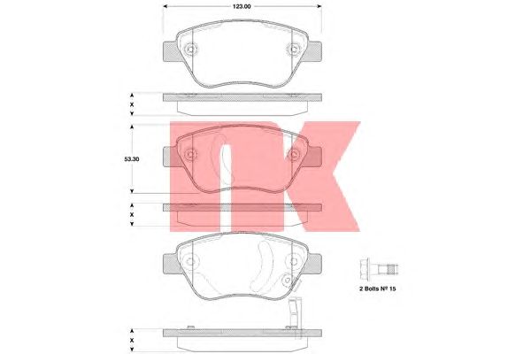Тормозные колодки NK 223635