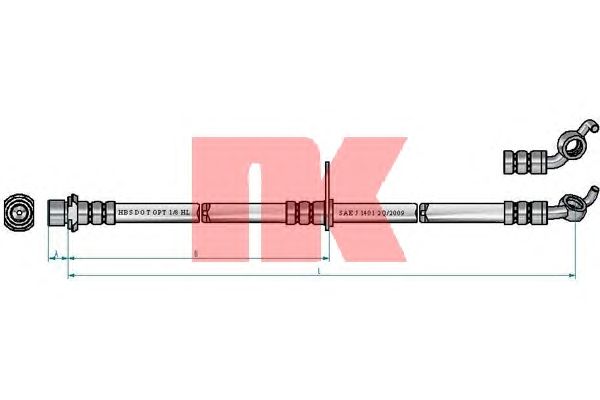 Тормозной шланг NK 8545174