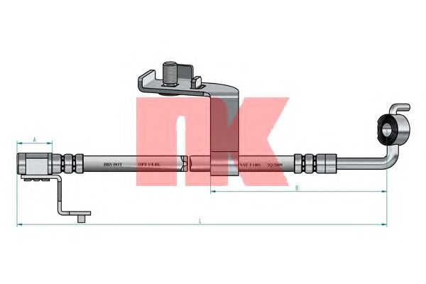 Тормозной шланг NK 8525107