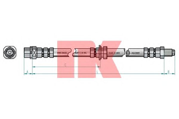 Тормозной шланг NK 851526