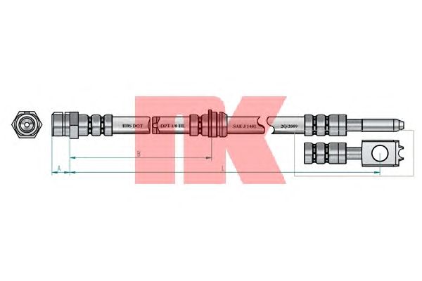 Тормозной шланг NK 8547130