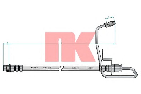 Тормозной шланг NK 851935