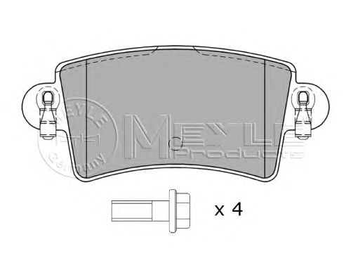 Тормозные колодки MEYLE 025 236 6916