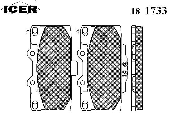 Гальмівні колодки ICER 181733