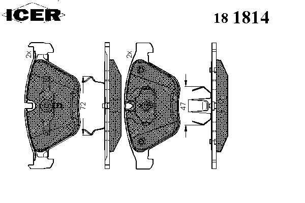 Тормозные колодки ICER 181814