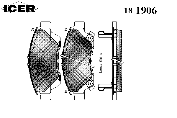 Тормозные колодки ICER 181906