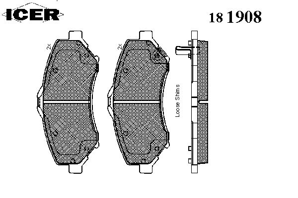 Тормозные колодки ICER 181908
