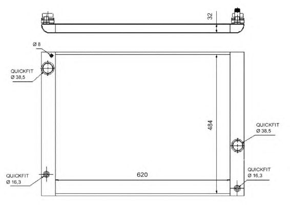 Радиатор, охлаждение двигателя NRF 58320