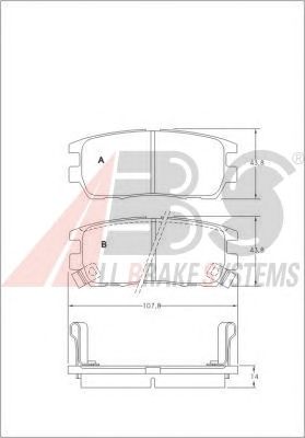 Тормозные колодки A.B.S. 36781
