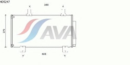 Радиатор кондиционера AVA QUALITY COOLING HD5247