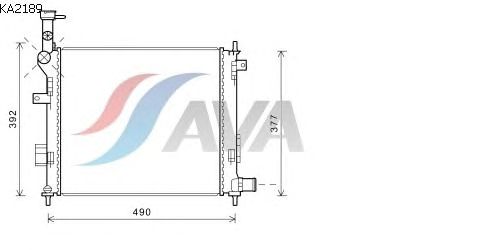 Радиатор, охлаждение двигателя AVA QUALITY COOLING KA2189