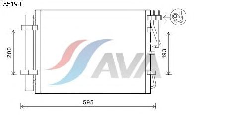 Радиатор кондиционера AVA QUALITY COOLING KA5198