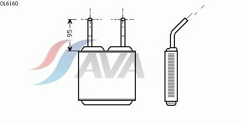 Радиатор отопителя AVA QUALITY COOLING OL6160