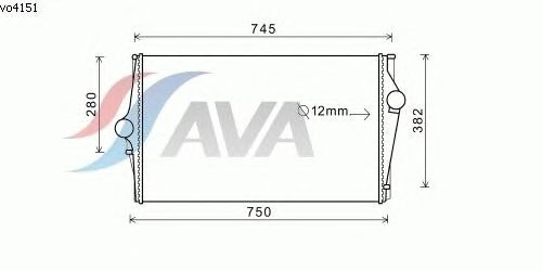 Интеркулер AVA QUALITY COOLING VO4151