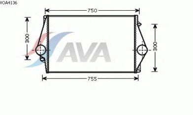 Интеркулер AVA QUALITY COOLING VOA4136
