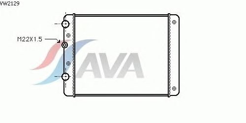 Радиатор, охлаждение двигателя AVA QUALITY COOLING VW2129