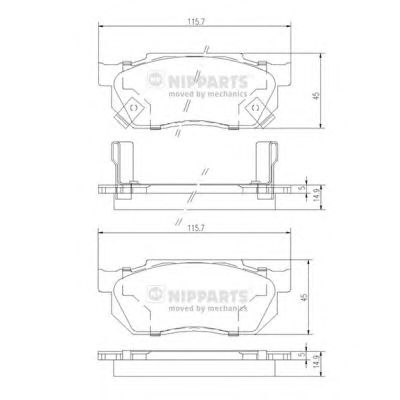 Тормозные колодки NIPPARTS J3604019