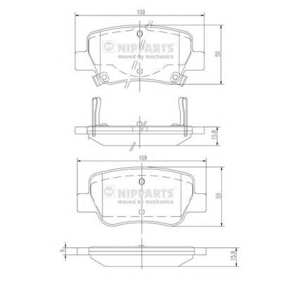 Тормозные колодки NIPPARTS N3612042