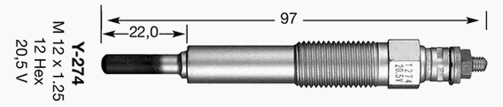 Свеча накала NGK Y274