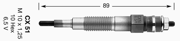 Свеча накала NGK 2896