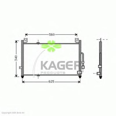 Радиатор кондиционера KAGER 94-5235
