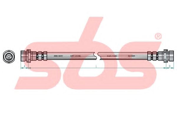 Тормозной шланг sbs 1330852568