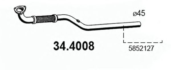 Труба вихлопного газу ASSO 34.4008