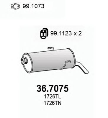 Глушитель ASSO 36.7075