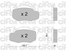 Тормозные колодки CIFAM 822-037-5