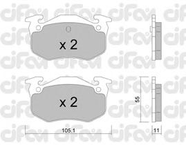 Тормозные колодки CIFAM 822-038-0
