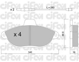 Тормозные колодки CIFAM 822-105-0