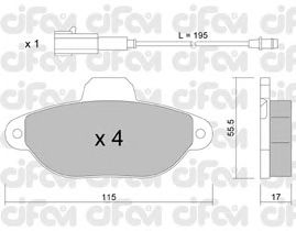 Тормозные колодки CIFAM 822-159-2