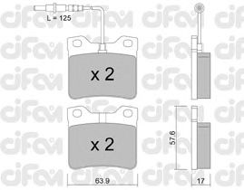 Тормозные колодки CIFAM 822-192-0