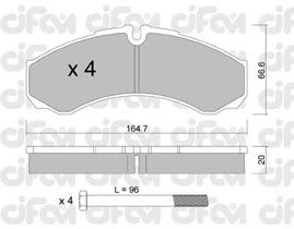 Тормозные колодки CIFAM 822-212-0