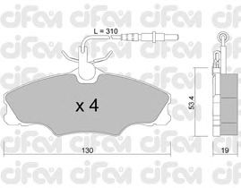 Тормозные колодки CIFAM 822-213-0