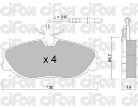 Тормозные колодки CIFAM 822-214-0