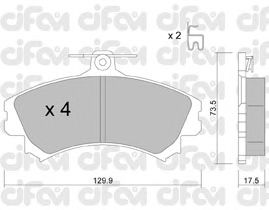 Тормозные колодки CIFAM 822-216-1