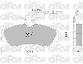 Тормозные колодки CIFAM 822-217-0