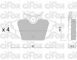 Тормозные колодки CIFAM 822-299-0