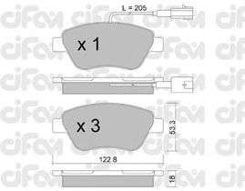Тормозные колодки CIFAM 822-321-0