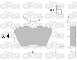 Тормозные колодки CIFAM 822-347-0