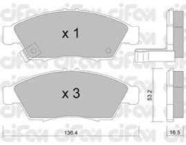 Тормозные колодки CIFAM 822-437-0
