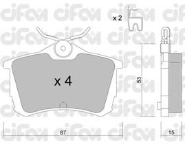Тормозные колодки CIFAM 822-465-0