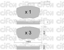 Тормозные колодки CIFAM 822-528-1