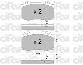 Тормозные колодки CIFAM 822-563-5