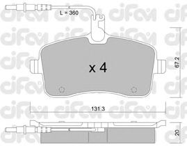 Тормозные колодки CIFAM 822-600-0