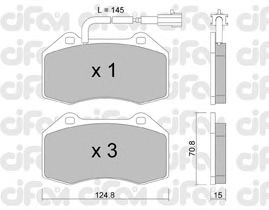 Тормозные колодки CIFAM 822-651-1