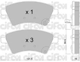 Тормозные колодки CIFAM 822-702-0